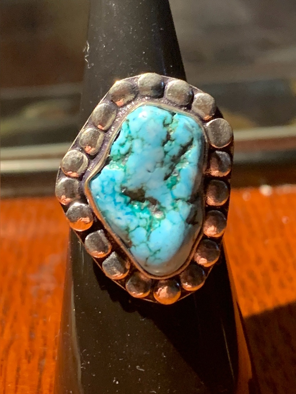 Artisan Sterling Turquoise Southwestern Statement Ring